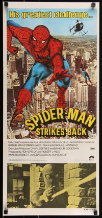 1p1429 SPIDER-MAN STRIKES BACK Aust daybill 1978 Marvel Comics, Spidey in his greatest challenge!