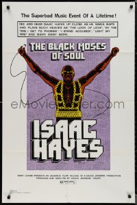 1p1460 BLACK MOSES OF SOUL 1sh 1973 Isaac Hayes, the superbad music event of a lifetime!