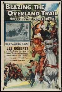 1p1464 BLAZING THE OVERLAND TRAIL chapter 9 1sh 1956 Glenn Cravath art of Heroes of the Pony Express!