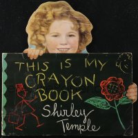 1p0232 SHIRLEY TEMPLE die-cut softcover book 1935 This Is My Crayon Book for Boys & Girls to color!