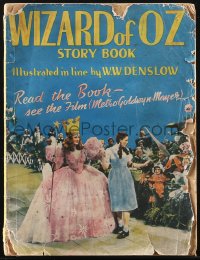 1p1120 WIZARD OF OZ English softcover book 1939 story book of the movie illustrated by W.W. Denslow!