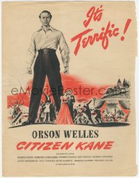 1p1030 CITIZEN KANE magazine page 1941 great full-length image of Orson Welles, it's terrific!
