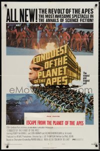 1p1478 CONQUEST OF THE PLANET OF THE APES style B 1sh 1972 Roddy McDowall, the apes are revolting!