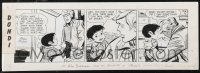 1p0211 DONDI signed 7x19 original art 1969 cool three-panel comic strip by Irwin Hasen!