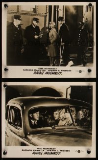 1p1863 DOUBLE INDEMNITY 2 English FOH LCs R1950 Billy Wilder classic, Barbara Stanwyck, MacMurray!
