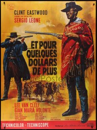 1p0300 FOR A FEW DOLLARS MORE French 1p R1970s Leone, Jean Mascii art of Clint Eastwood & Van Cleef