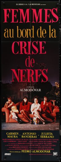 1p0286 WOMEN ON THE VERGE OF A NERVOUS BREAKDOWN French door panel 1989 directed by Pedro Almodovar!