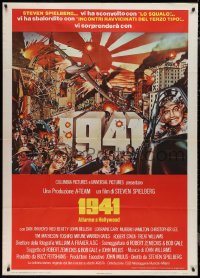 1p0715 1941 Italian 1p 1980 Spielberg, art of John Belushi, Dan Aykroyd & cast by McMacken!