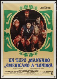 1p0338 AMERICAN WEREWOLF IN LONDON Italian 1p 1981 Landis, different image of Naughton & undead!