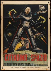 1p0377 THIS ISLAND EARTH Italian 1p R1964 different DeAmicis art of Jeff Morrow in space suit!