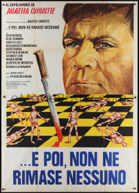 1p0387 AND THEN THERE WERE NONE Italian 2p 1974 Spagnoli art of Oliver Reed over chessboard war!