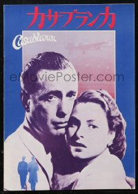 1p0962 CASABLANCA Japanese program R1974 Humphrey Bogart, Ingrid Bergman, Curtiz, includes chirashi!