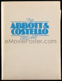 1p0905 ABBOTT & COSTELLO fan club kit 1996 contains 27 loose pages, a repro photo & 3 supplements!