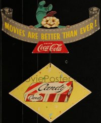 1p0862 COCA-COLA 14x17 theater mobile 1940s movies are better than ever, drink Coke & eat candy!