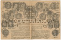 1p0880 FIRST NATIONAL PICTURES newspaper ad 1922 Buster Keaton, Charlie Chaplin & their top stars!