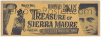 1p1059 TREASURE OF THE SIERRA MADRE 4x11 title strip 1948 Humphrey Bogart, Tim Holt & Walter Huston!