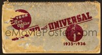 1p0091 UNIVERSAL 1935-36 foil campaign book 1935 Hunchback, Bluebeard, Karloff, Flash Gordon!