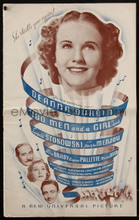 1p0534 100 MEN & A GIRL pressbook 1937 Deanna Durbin, Leopold Stokowski, Adolphe Menjou, ultra rare!