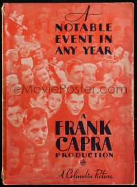 1p0077 BROADWAY BILL 15x21 pressbook 1934 Frank Capra, Warner Baxter, Myrna Loy, gambling, very rare!