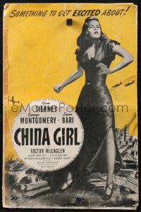 1p1663 CHINA GIRL pressbook 1942 sexiest Gene Tierney, George Montgomery, Ben Hecht wrote it, rare!