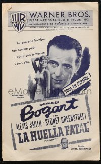 1p1657 CONFLICT South American pressbook 1947 Humphrey Bogart, Alexis Smith, Sydney Greenstreet, rare!
