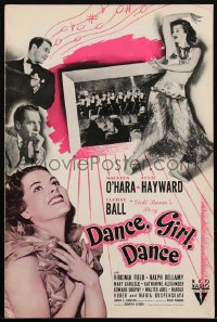 1p0552 DANCE GIRL DANCE pressbook 1940 Lucille Ball & Maureen O'Hara, Dorothy Arzner, ultra rare!