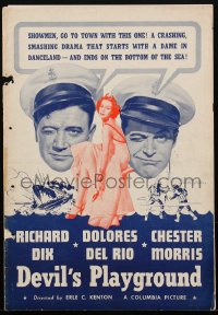 1p0555 DEVIL'S PLAYGROUND pressbook 1937 Richard Dix, Dolores Del Rio, Chester Morris, ultra rare!