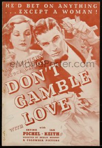 1p0558 DON'T GAMBLE WITH LOVE pressbook 1936 Bruce Cabot would bet on anything except Ann Sothern!