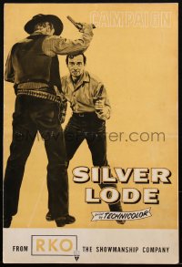 1p0613 SILVER LODE pressbook 1954 cowboy John Payne, sexy Lizabeth Scott, Dan Duryea, rare!