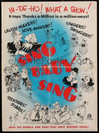 1p0151 SING BABY SING 16x22 pressbook 1936 Machamer art of Alice Faye, Menjou & co-stars, rare!