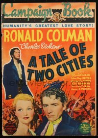 1p0621 TALE OF TWO CITIES pressbook 1935 Ronald Colman, Elizabeth Allan, Charles Dickens, very rare!