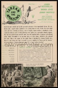 1p0622 TARZAN & THE AMAZONS pressbook 1945 Johnny Weissmuller, Brenda Joyce, Sheffield, ultra rare!