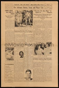 1p0623 TARZAN THE APE MAN pressbook 1932 Johnny Weismuller & Maureen O'Sullivan, ultra rare!