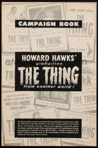 1p0630 THING pressbook 1951 James Arness, Kenneth Tobey, Howard Hawks classic horror!