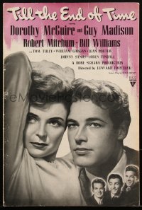 1p0634 TILL THE END OF TIME pressbook 1946 Dorothy McGuire, Guy Madison, Robert Mitchum, ultra rare!