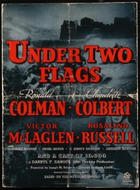 1p0084 UNDER TWO FLAGS 16x22 pressbook 1936 Ronald Colman, Claudette Colbert, McLaglen, ultra rare!