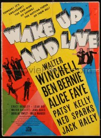 1p0159 WAKE UP & LIVE 16x22 pressbook 1937 Walter Winchell, Ben Bernie, Alice Faye, ultra rare!