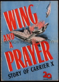 1p0088 WING & A PRAYER 16x22 pressbook 1944 Don Ameche, Dana Andrews, cool WWII art, ultra rare!