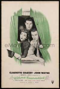 1p0639 WITHOUT RESERVATIONS pressbook 1946 John Wayne, Claudette Colbert, Don DeFore, ultra rare!