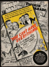 1p0089 YOU CAN'T HAVE EVERYTHING 16x22 pressbook 1937 Alice Faye, Ritz Bros, Don Ameche, ultra rare!
