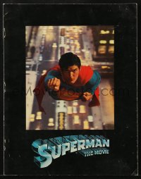 1p1240 SUPERMAN souvenir program book 1978 comic book hero Christopher Reeve, Gene Hackman, Brando