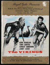 1p1242 VIKINGS premiere English souvenir program book 1958 Kirk Douglas, Tony Curtis, Janet Leigh