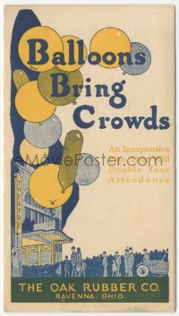 1p1779 BALLOONS BRING CROWDS promo brochure 1920s toy balloons will pack your house to the doors!