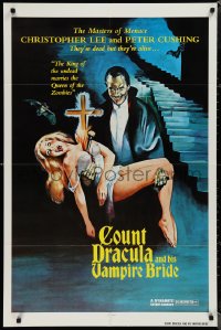 1p1609 SATANIC RITES OF DRACULA 1sh 1978 great artwork of Count Dracula & his Vampire Bride!