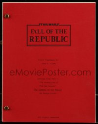1p1047 STAR WARS: FALL OF THE REPUBLIC script copy 2000s copy of a fan-fiction script!