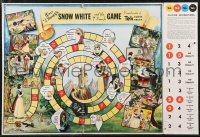 1p0904 SNOW WHITE & THE SEVEN DWARFS 15x22 board game 1937 promo compliments of Tek Tooth Brush!