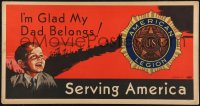 1p0260 AMERICAN LEGION 11x21 special poster 1935 Richard Sedlon art of young boy serving America!