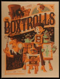 1p0093 BOXTROLLS #65/65 18x24 art print 2015 Mondo, art by Tom Whalen, cardboard variant edition!