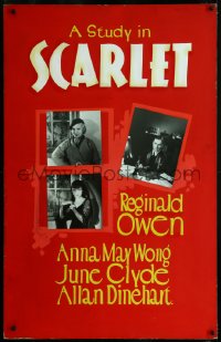 1p0071 STUDY IN SCARLET 2 28x44 special posters 1933 Owen as Sherlock Holmes, Anna May Wong, rare!