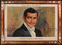 1p0023 GONE WITH THE WIND standee R1947 great art portrait of Clark Gable as Rhett Butler!